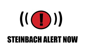 Steinbach Alert Now Logo with text